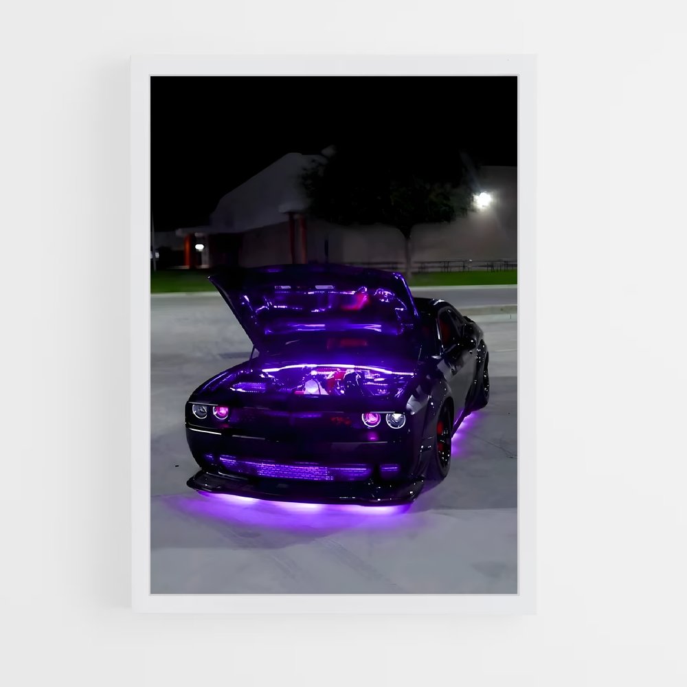 Poster Hellcat Enflammée – affiche Dodge (vue 3)